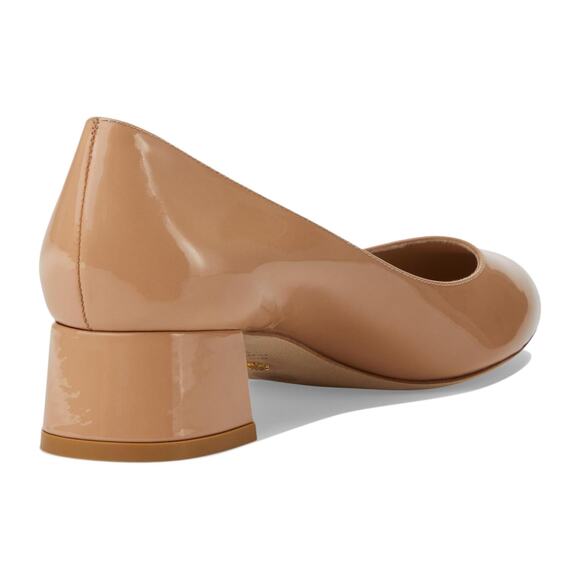 Stuart Weitzman Womens Vivienne 35 Pumps Size 7.5 Nude Patent Leather Heels EUC - Picture 3 of 15